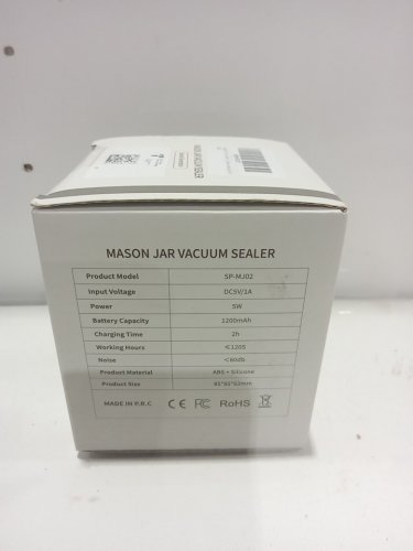 26PC MASON JAR VACUUM SEALER KIT with led display - rechargeable & reusable (model: SP-MJ02) image 5