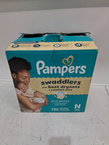 106PK PAMPERS SWADDLERS DIAPERS - NEWBORN SIZE image 2