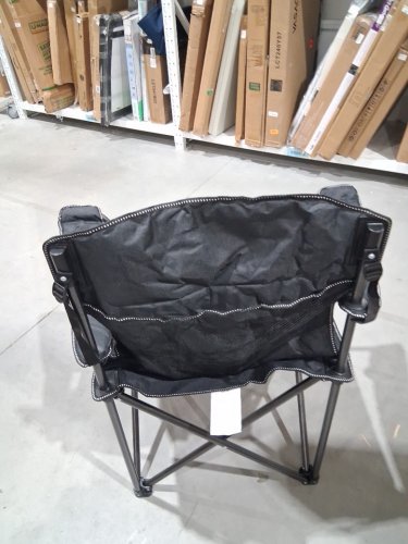 OVERMONT oversized padded folding camping chair with cooler pocket and carrying bag - 450lbs CAP - green/black image 5