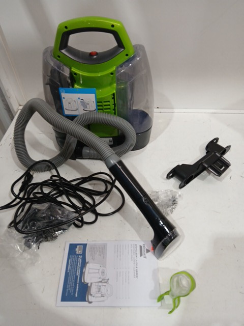 BISSELL LITTLE GREEN PROHEAT PORTABLE DEEP CLEANER/SPOT CLEANER WITH SELF-CLEANING HYDRORInSE TOOL - GREEN/GREY (MODEL : 2513B / 2513n) image 3