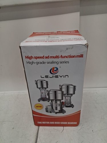 lejieyin electric high speed grain grinder mill for seeds, flour, herbs, spices - 2000W - 1000G capacity - silver (model: 1000A) image 2