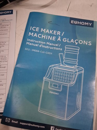 EUHOMY Ice Cube Maker Machine - 45Lbs/Day - Silver/Black (Model: IM004-CSI-CAEH / IM-FP) image 4
