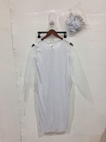 3PC GIRLS RUBIES ANGEL COSTUME - LARGE (10-12) - WHITE (STYLE: 887749) image 2