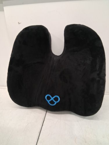 BlissTrends Ergonomic Semicircular Seat Cushion for Pressure Relief - 18" x 16" x 4.7" - Black image 2