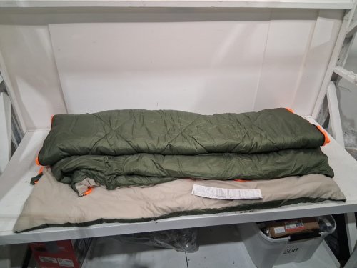 Amazon Basics 5°C Cool Weather Two-Person Sleeping Bag with Carry Bag - 2-PERSON 87" x 59" - Olive Green (MODEL: B0BKKW1CV6) image 4