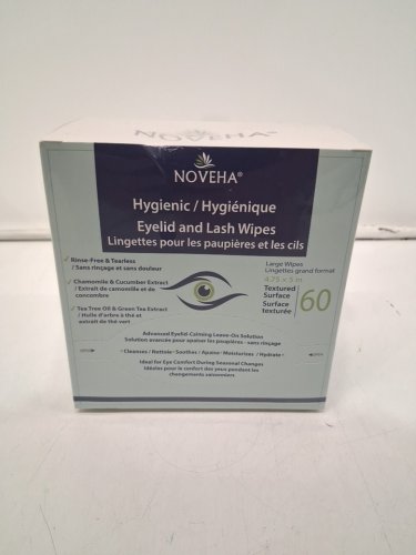 60pk NOVEHA HYGIENIC Eyelid and Lash Wipes image 2