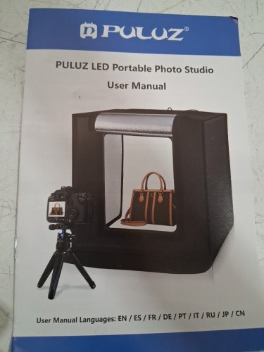 PULUZ  Folding LED Ring Light Studio Box - Portable Photo Box - 24" x 24" - 6 Color backdrops - black image 6