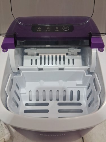EUHOMY Countertop Ice Maker Machine with Handle, Basket and Scoop - MAKES 26LBS Per Day - purple (MODEL: IM-06e) image 5