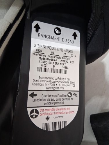 COSCO KIDS SCENERA 5-POINT HARNESS INFANT CAR SEAT WITH CUP HOLDER ATTACHMENT - 40LBS MAX - BLACK (MODEL: ‎22183CKOT) image 4