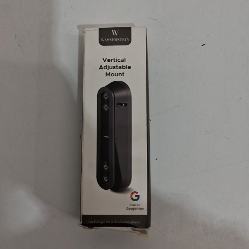 wasserstein horizontal adjustable mmount for google nest doorbell (wired,2nd gen) - black - (model:hw0048819) image 2