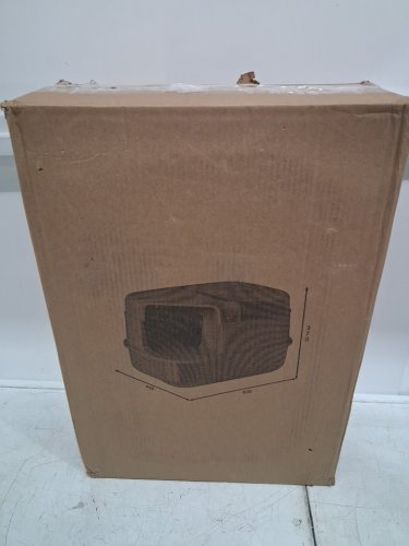 SILUI Extra Large Stainless Steel Cat Litter Box with Lid and Litter Trapping Grid - 23" x 17" x 14" - grey image 2
