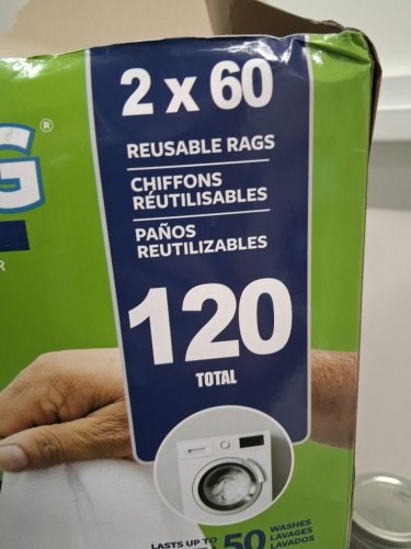 ~120pk Grab-A-Rag reusable multi-purpose microfiber Rags - 11.7" x 12.3" - white (model: 3330346) image 4