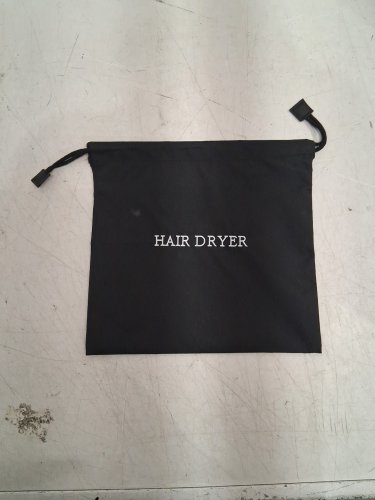 3 JERDON Hair Dryer Bag with Drawstring - 12" X 12" - BLACK (MODEL: JHDB12BK) image 3