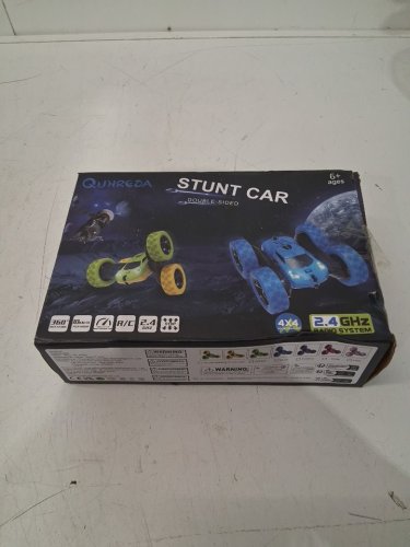 QUNREDA REMOTE CONTROL rc stunt 360° stunt 4wd car with 2 rechargeable batteries - blue image 2