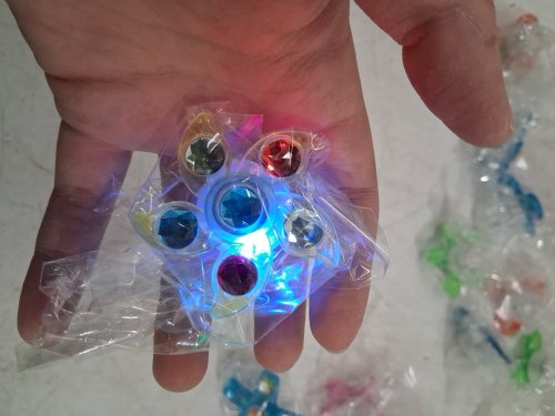 24pc thremhoo LED Light Up Fidget Spinner Rings party favors - assorted colours image 4