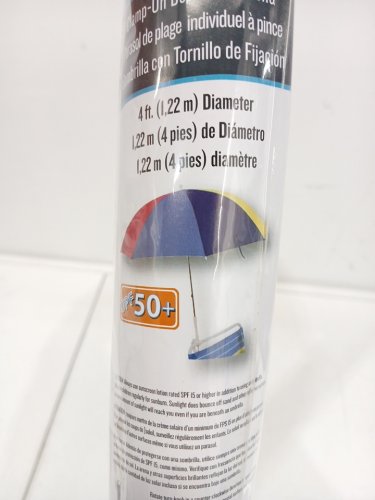 Rio Beach Multicolored Clip-On Umbrella - 4FT image 4