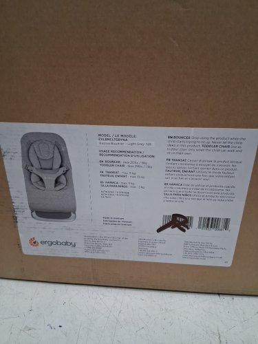 ERGOBABY EVOLVE 3-IN-1 ADJUSTABLE BOUNCER SEAT/CHAIR FOR NEWBORNS TO TODDLERS - 20LBS CAPACITY - LIGHT GREY (MODEL: EVLBNCLTGRYNA) image 6