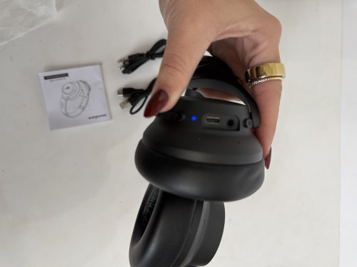 SOUNDCORE BY ANKER Q20I HYBRID ACTIVE NOISE CANCELLING WIRELESS OVER-EAR BLUETOOTH HI-RES BIG BASS HEADPHONES - BLACK - (MODEL: A3004) image 4