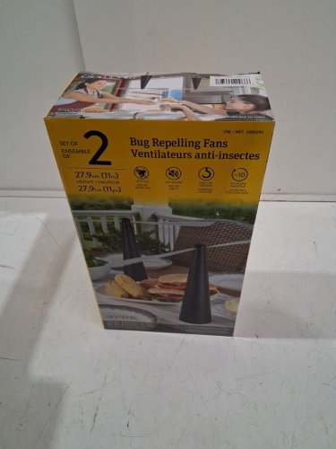 2PK ELEMENTS RECHARGEABLE BUG REPELLER FANS - BLACK (MODEL: 1990391) image 2