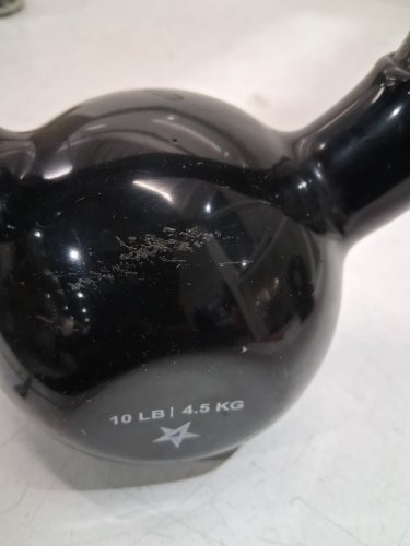 3pc Yes4all vinyl coated kettlebell weight set - 5lbs, 10lbs, 15lbs - black (Model: MX6D) image 5