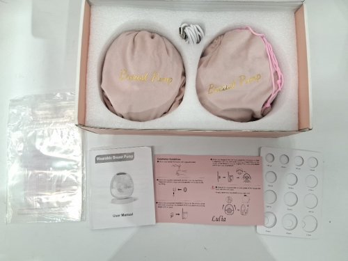 lulia wearable breast pump with 4 modes and 9 levels and carry bags - white image 3