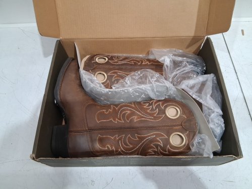 MENS ARIAT SPORT SQUARE TOE WESTERN BOOTS - 8.5 EXTRA EXTRA WIDE - POWDER BROWN - (MODEL: 10017365) image 4