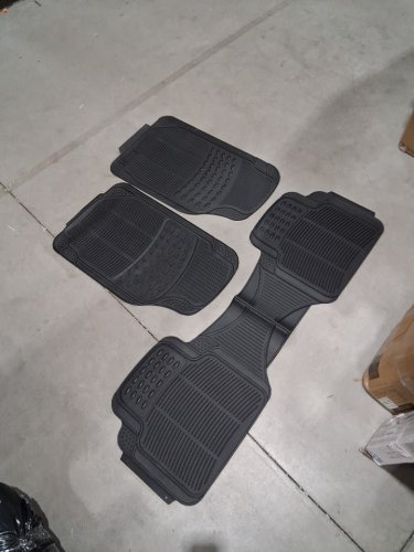 3PC FH GROUP HEAVY DUTY TRIMMABLE ALL-WEATHER CAR FLOOR MATS - Universal Fit - BLACK (MODEL: F11306-BLACK) image 3