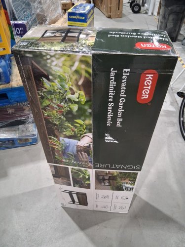 Keter Signature Rolling Raised Garden Bed with Self Watering - 96L - dark brown/black - (model: 1006842) image 2