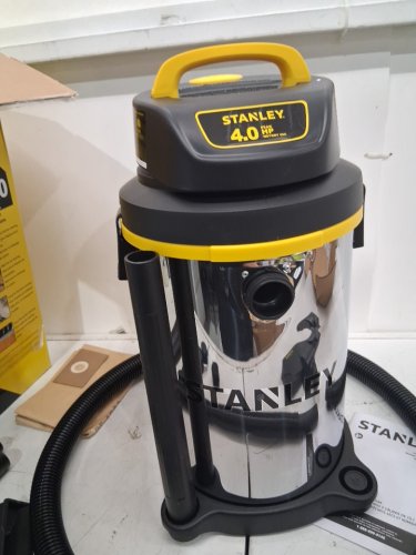 STANLEY WET/DRY STAINLESS-STEEL VACUUM WITH ATTACHMENTS and ACCESSORIES, 4 Gallon- 4 Horsepower- BLACK/YELLOW (MODEL: ‎SL18129) image 4