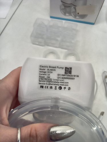 2PK BELLABABY WEARABLE HANDS FREE TOUCH CONTROL ELECTRIC BREAST PUMP - 6OZ - 24MM FLANGE - WHITE (MODEL: BLA8035) image 6