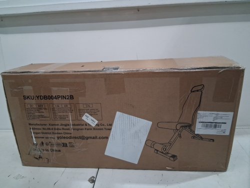 Yoleo Adjustable Weight Bench - 660LBS - black/red (model: ydb004pin2B) image 3