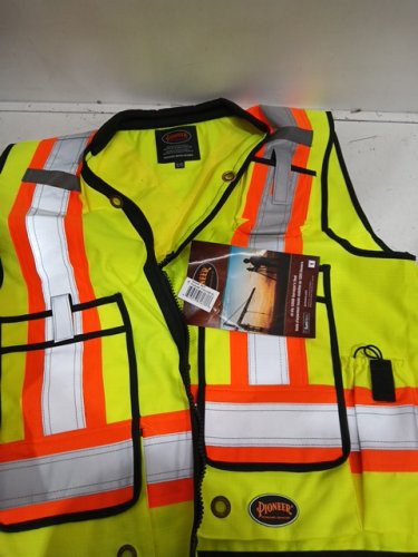 Pioneer high denier visibility construction vest - extra large - yellow - (Style: 6677) image 3