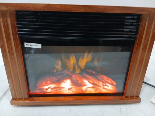 DONYER POWER Mini Electric Fireplace Tabletop Portable Heater - 1500W -14"- BROWN (Model: fej16b) image 5
