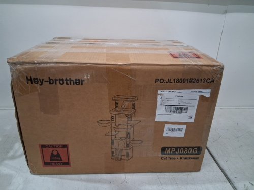 Hey-brother Cat Tree Tower, Scratching Posts with Extra Large Platform and Basket - 71" - Smoky Grey (model: MPJ080G) image 2