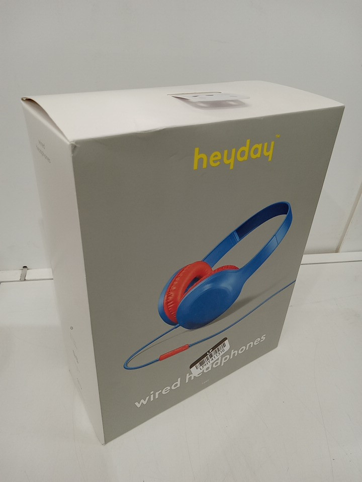 Heyday comfort fit wired on-ear headphones with microphone - 3.5mm jack - Blue / Orange (Model: 008 07 0020) image 2