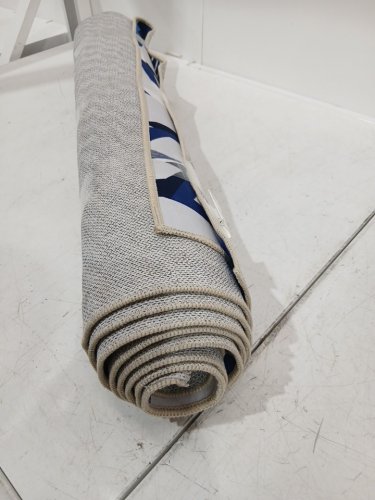 zonli Indoor / Outdoor Area Rug Washable Rugs - 5ft x 8ft - bule/white image 3