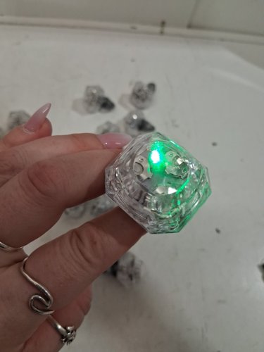 16pc led flashing diamond party rings image 2