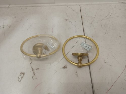 2PK delaney acadia 900 series towel ring - 7.1" x 6" - satin brass image 3