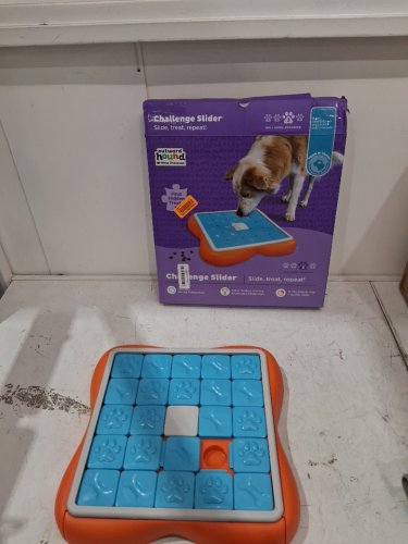 OUTWARD HOUND NINA OTTOSSON CHALLENGE SLIDER INTERACTIVE TREAT PUZZLE DOG TOY - ADVANCED/LEVEL 3 - ORANGE/BLUE - (MODEL: 69343) image 2
