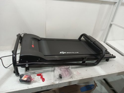 sporfit electric folding portable treadmill with lcd display - 46" x 43" x 20" - black (model: sp37708) image 3