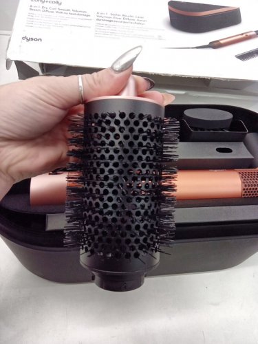 6PC DYSON i.d curly + coily airwrap multi styler and hair dryer with bluetooth - amber silk ( model: hs08) image 5