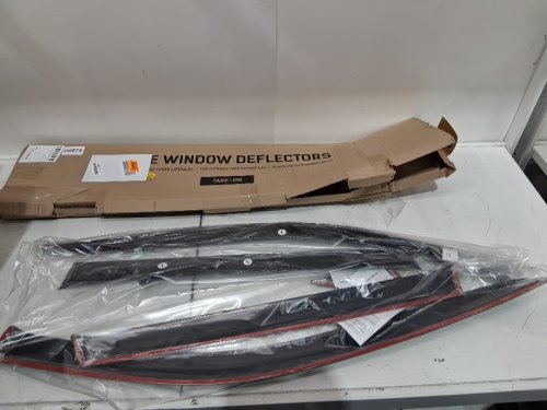 4PCshatterproof Side Window Deflectors - 31.5" x 3", 39.5" x 3"- UNIVERSAL FIT - BLACK image 3