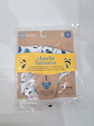 KID'S CHARLIE BANANA REUSABLE SWIM DIAPER - SMALL - BLUE WHALE image 3