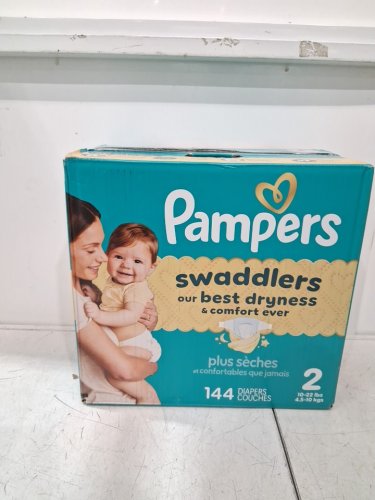 144PK PAMPERS SWADDLERS DISPOSABLE DIAPERS - SIZE 2 (12LBS -18LBS) image 3