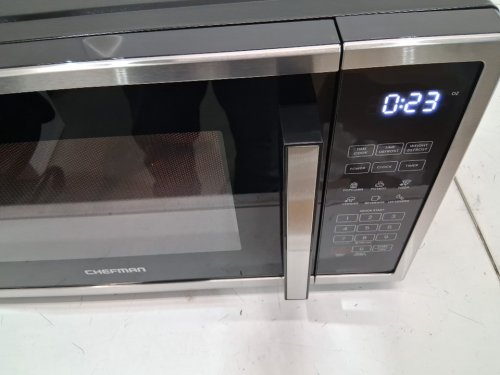 CHEFMAN 10 power levels eco mode child safety lock countertop microwave - 1000W - 1.1 cu.ft - stainless steel - (MODEL:RJ55-SS-11-CK-CA) image 3
