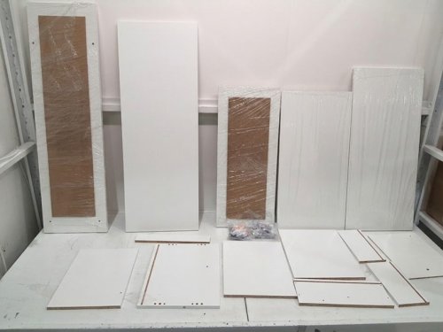 WEENFON Tall Bathroom Cabinet with 6 shelves - 67" x 16" - WHITE - (model: nsng083W-SL) image 5