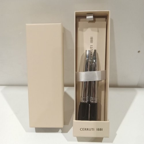 *custom* 2pc CERRUTI 1881 Pen Set with " Alco energy solutions" logo Fountain Pen & Ballpoint Pen/blue ink (Model: NS5550BP) image 2
