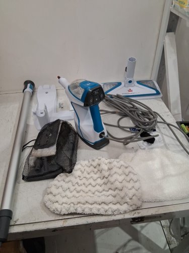 BISSELL 3-IN-1 POWERFRESH SLIM STEAM MOP CLEANER WITH ACCESSORIES TOOLS - BLUE/WHITE -  (MODEL: 2075B) image 3
