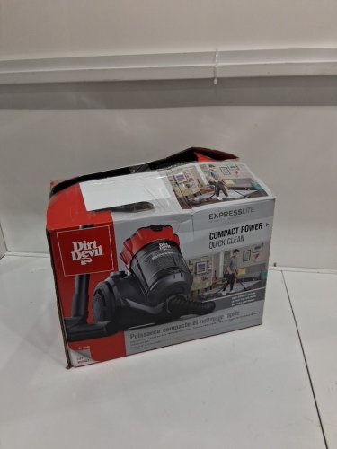 DIRT DEVIL EXPRESS LITE COMPACT BAGLESS CANISTER VACUUM CLEANER - RED/BLACK (MODEL: SD40190) image 2