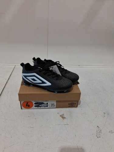 kid's umbro soccer football cleats - size 4 - black/blue (style: 1985170) image 2